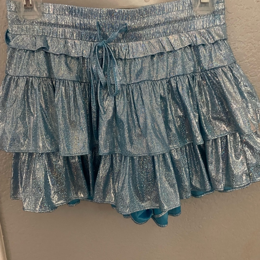 Blue day + moon sparkly skirt